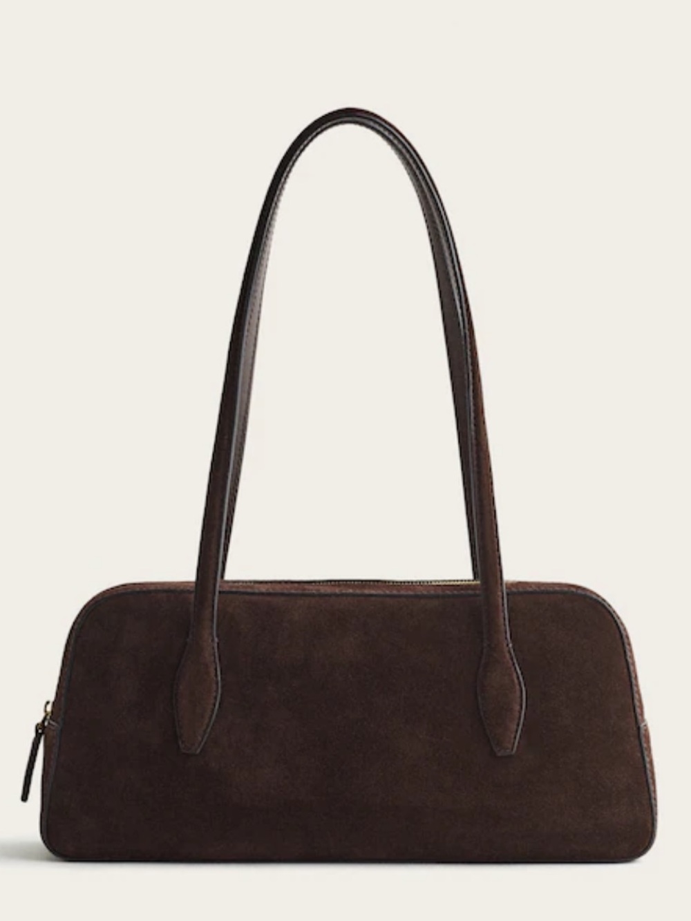 Madewell Suede Shoulder Bag - Dark Brown - Picture 1 of 5